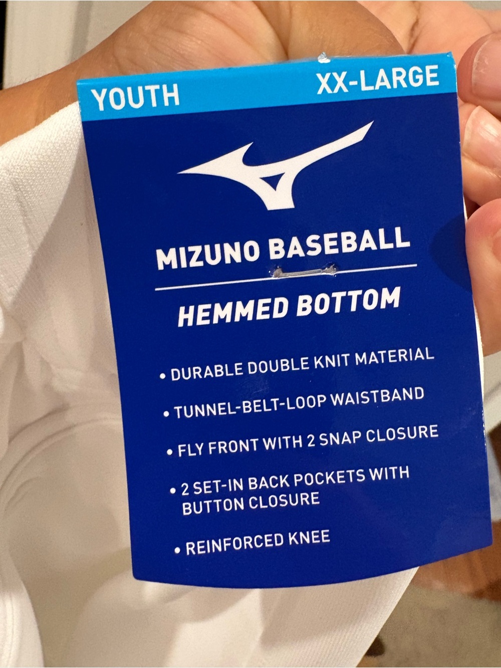 Mizuno Youth Premier Pro Baseball Pant G2 Youth Size XXL NWT White 30x30 - Picture 11 of 13